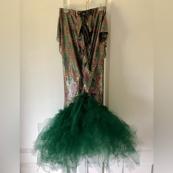 Cape set Wizard Cape set Silver Blue velour Feather, trim hood, tunic, & acces S - Picture 9 of 10